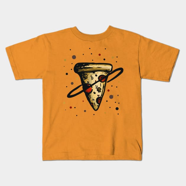 Pizza Space Kids T-Shirt by FirmanBayu